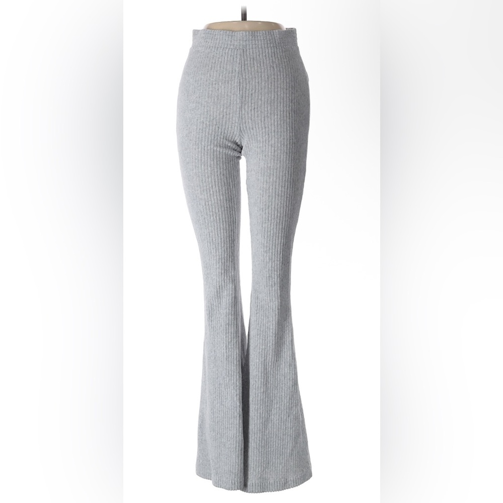 Aerie Light Gray Ribbed Knit Pants